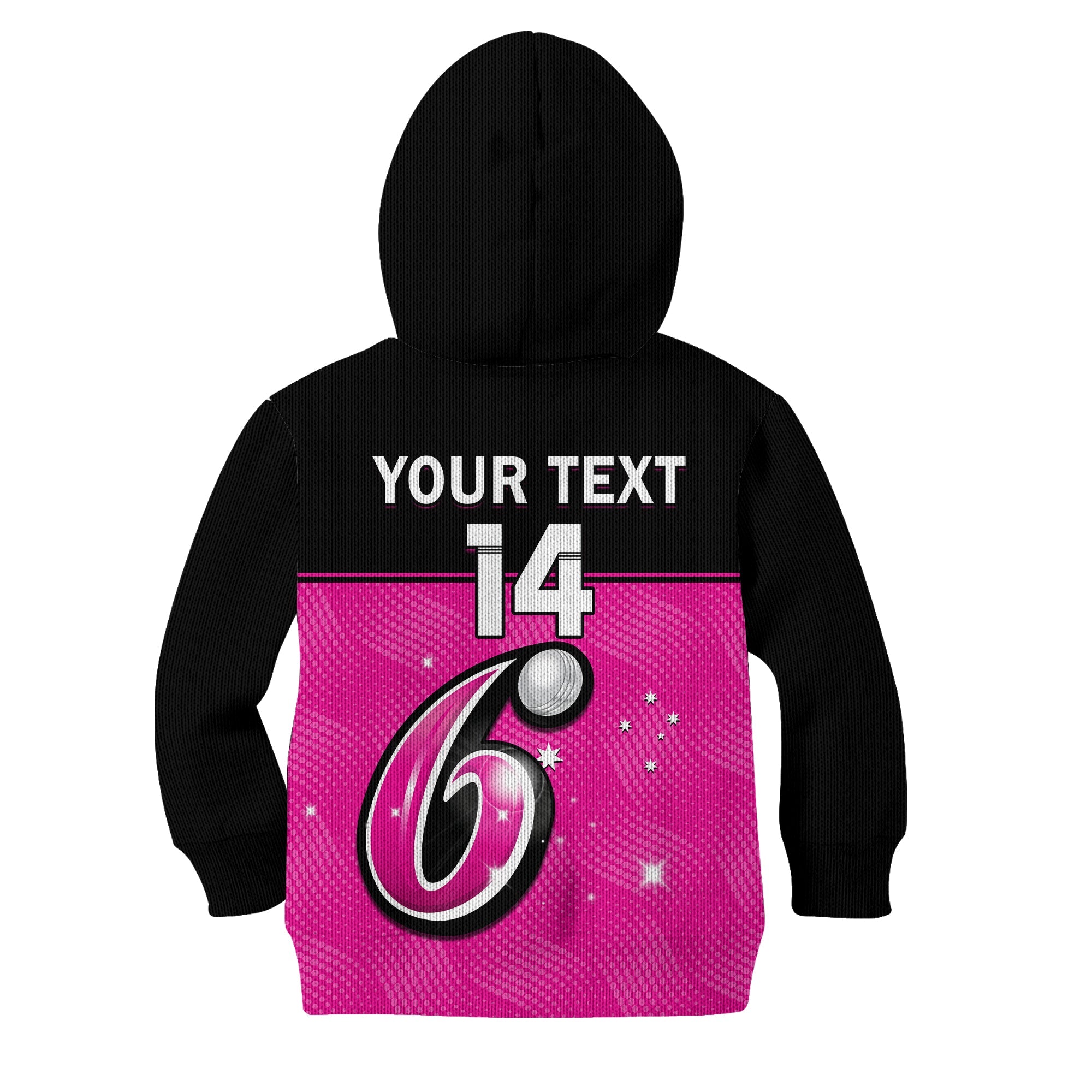 (Custom Text And Number) Sydney Sixers Hoodie KID Est 2011 Simple Style - Vibe Hoodie Shop