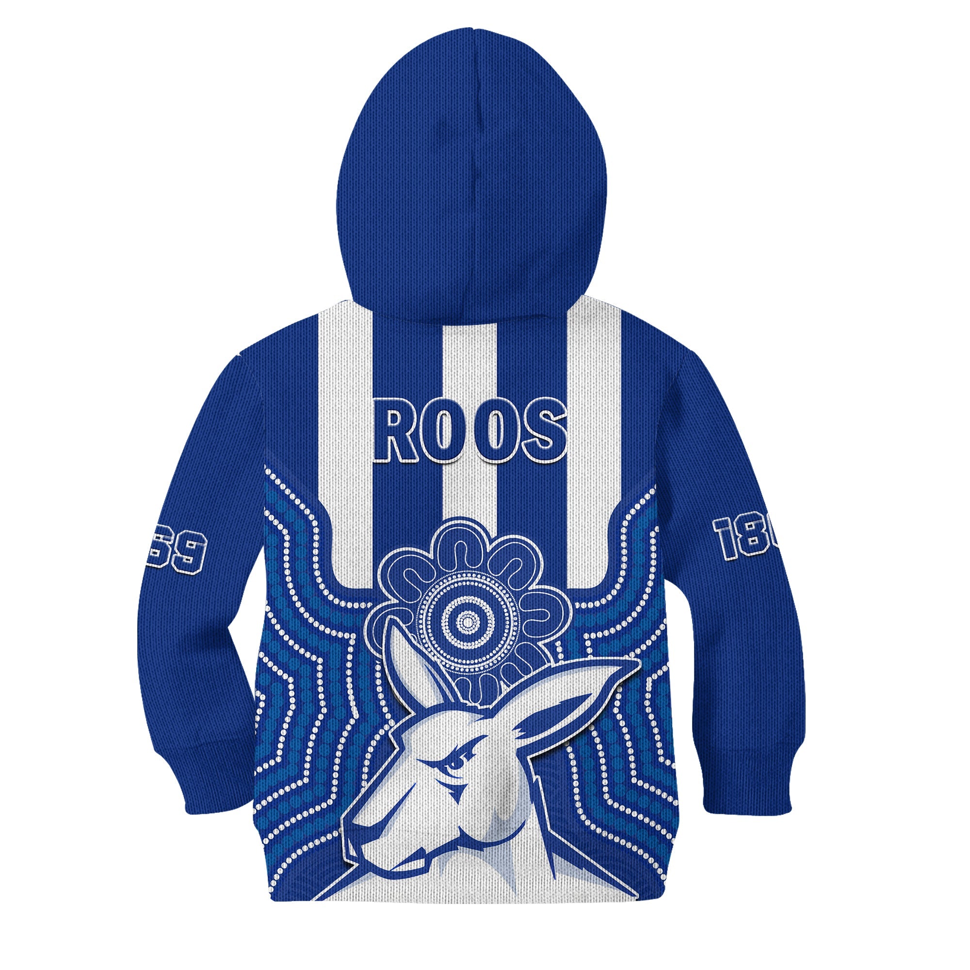 Melbourne Football Hoodie KID North Kangaroos 1869 Aboriginal Art - Vibe Hoodie Shop