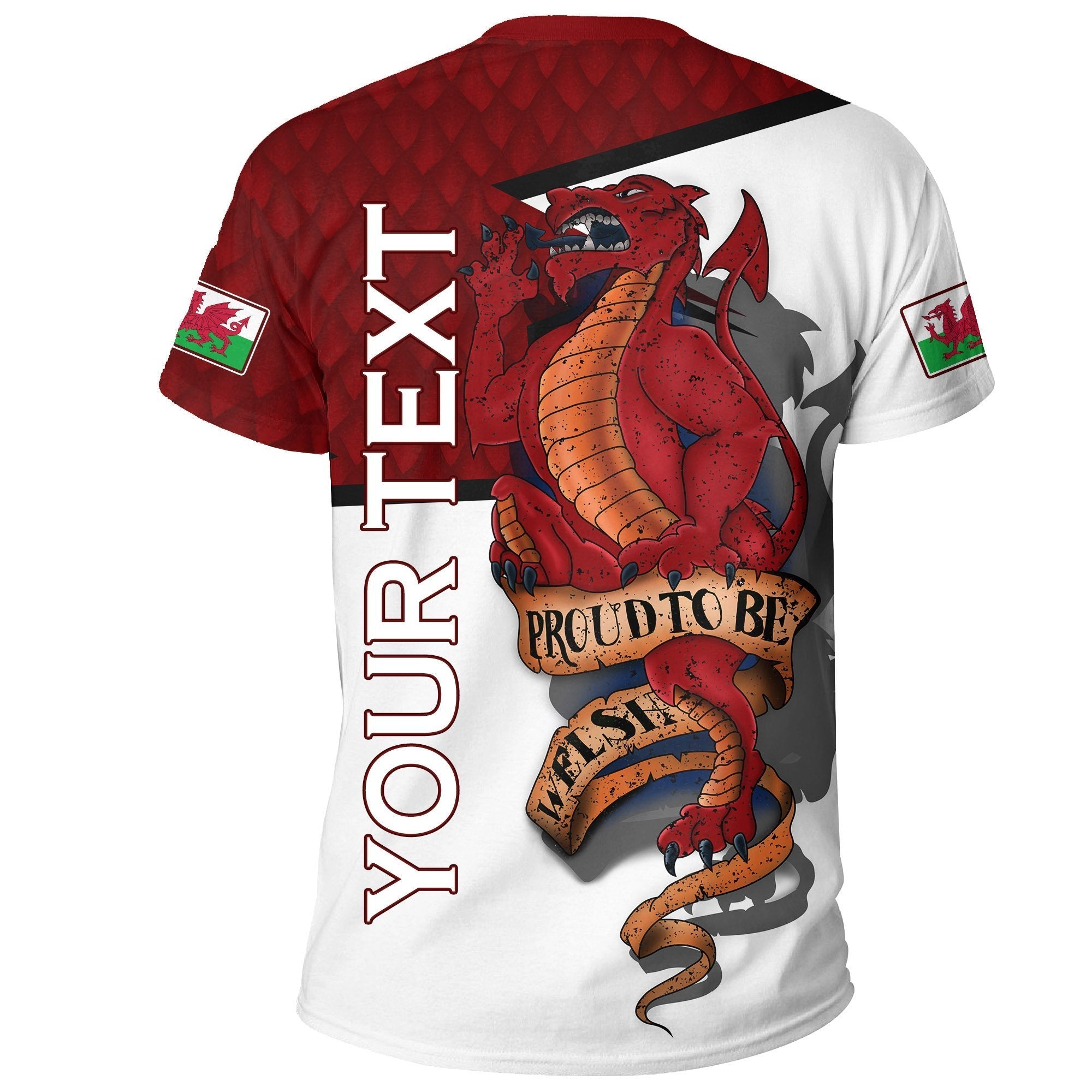 Wales Personalize Custom T shirt Proud To Be Welsh - Vibe Hoodie Shop