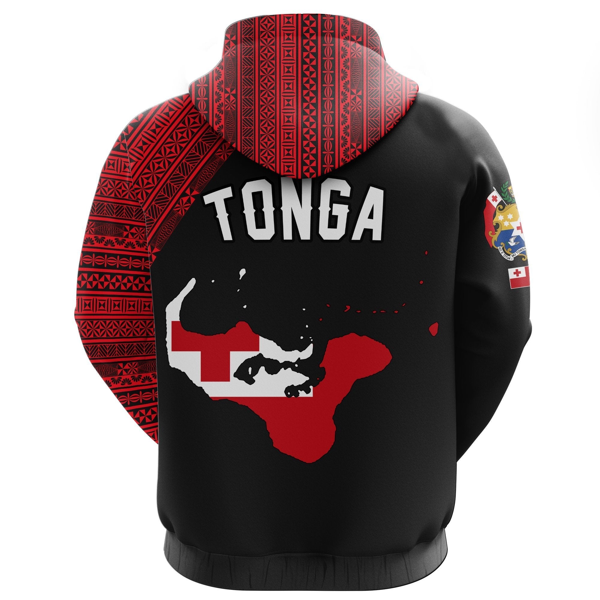 Tonga Map Hoodie Version Black - Vibe Hoodie Shop