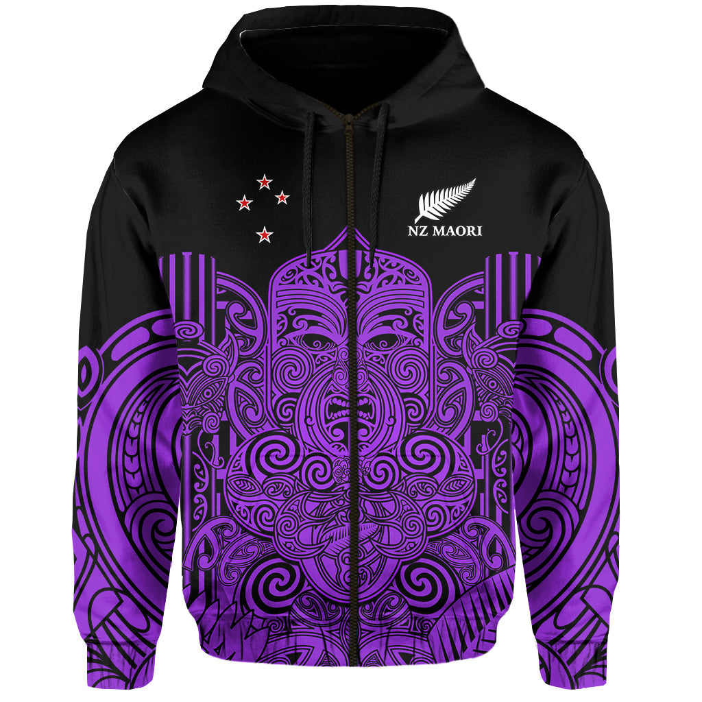 New Zealand Tiki Rugby Hoodie NZ Maori Koru Pattern Ver.04 - Vibe Hoodie Shop