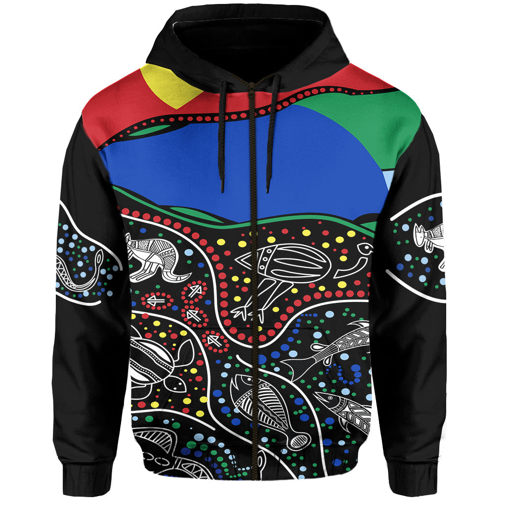 (Custom Text and Number) NAIDOC Week Hoodie National Aborigines And Torres Strait Islander Animals Aboriginal Art - Vibe Hoodie Shop