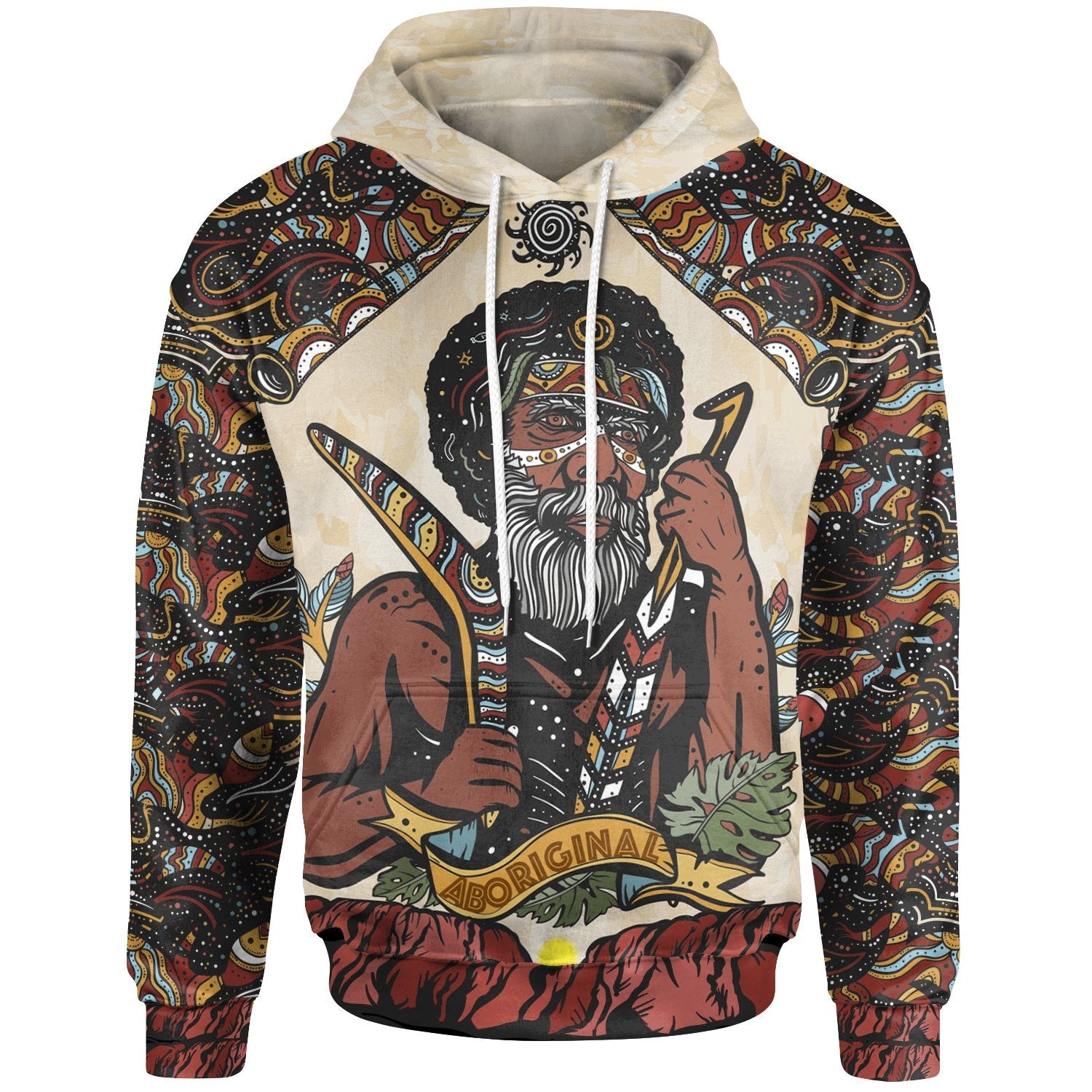 (Custom Text) Hoodie - Aboriginal Men - Vibe Hoodie Shop