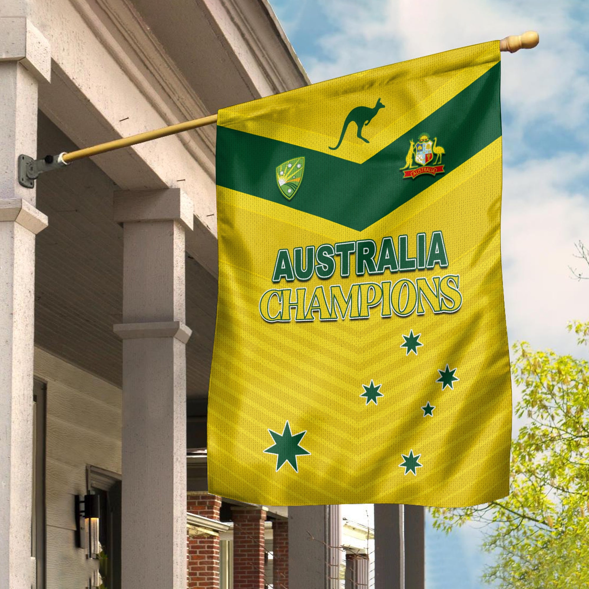 Australia Cricket Flag Go Aussie Champions - Vibe Hoodie Shop