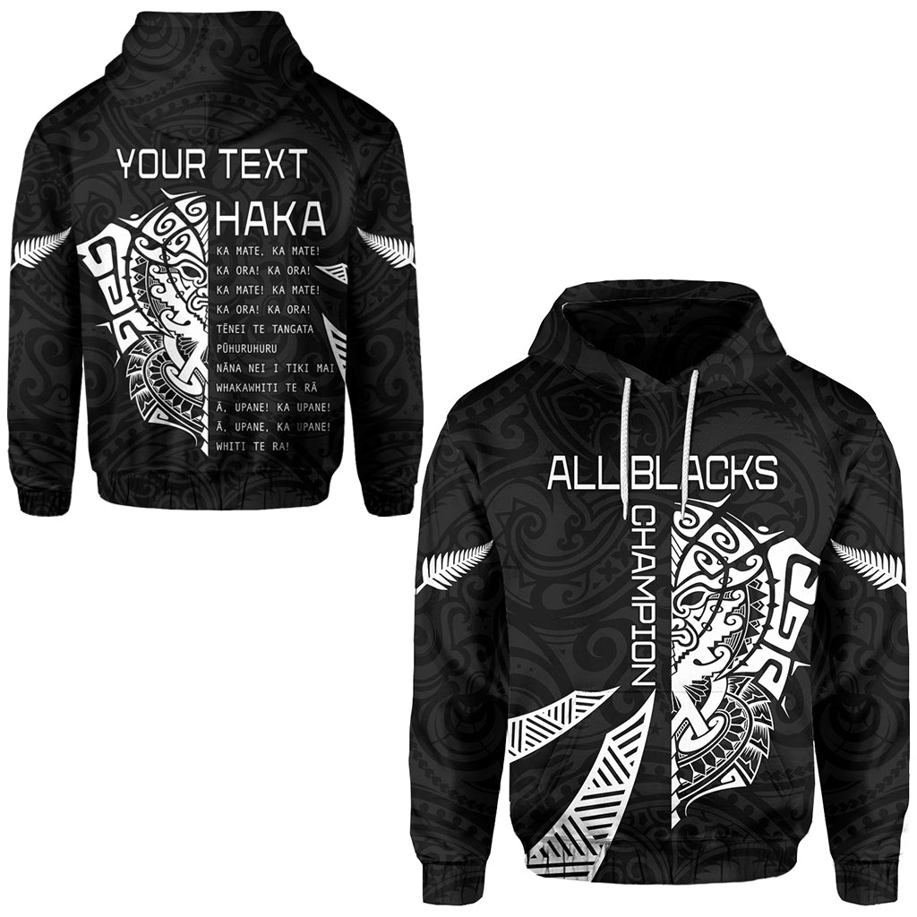 (Custom Personalised) New Zealand Rugby Hoodie Haka All Black mix Ta Moko LT13 - Vibe Hoodie Shop