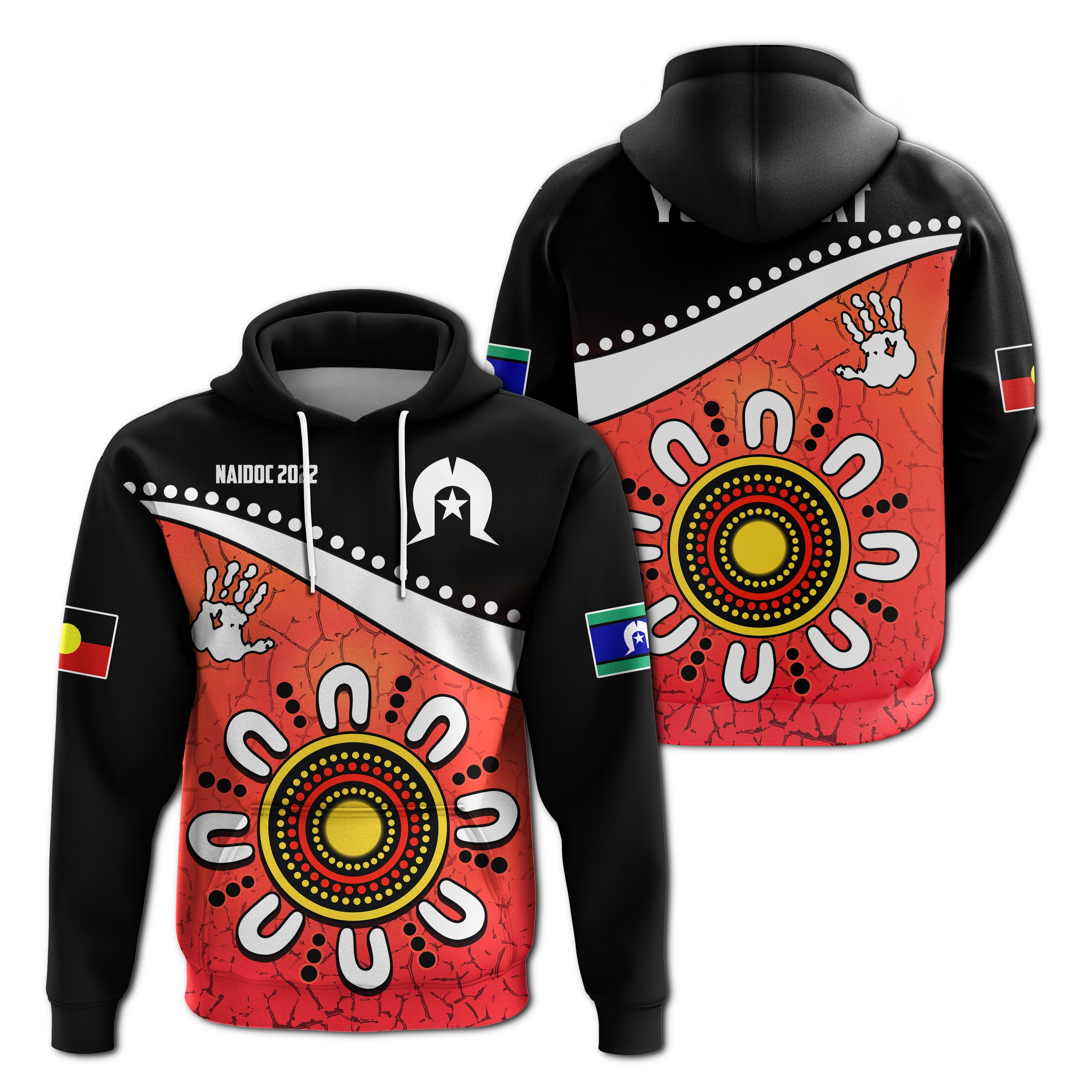 (Custom Personalised) NAIDOC Week 2022 Hoodie Torres Strait Islanders Version Red Aboriginal The Dhari LT13 - Vibe Hoodie Shop