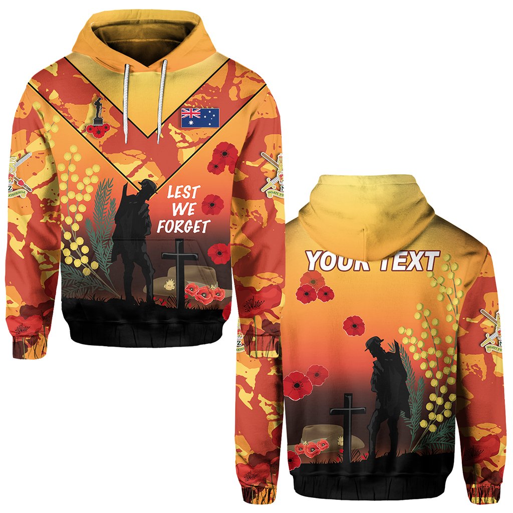 (Custom Personalised) Australian ANZAC Day Hoodie Lest We Forget 2021 - Style - Vibe Hoodie Shop