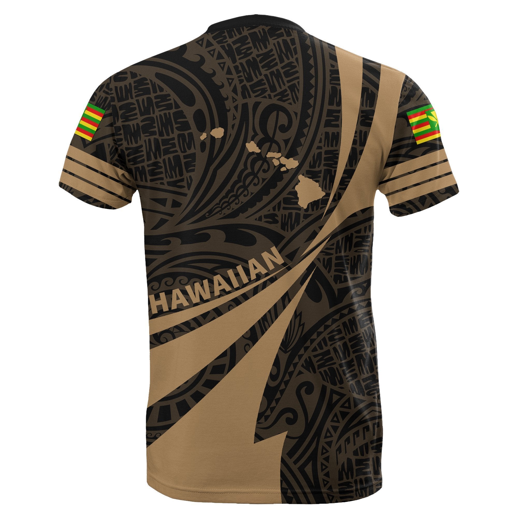 Kanaka Polynesian T shirt Gold - Doma Style - Vibe Hoodie Shop