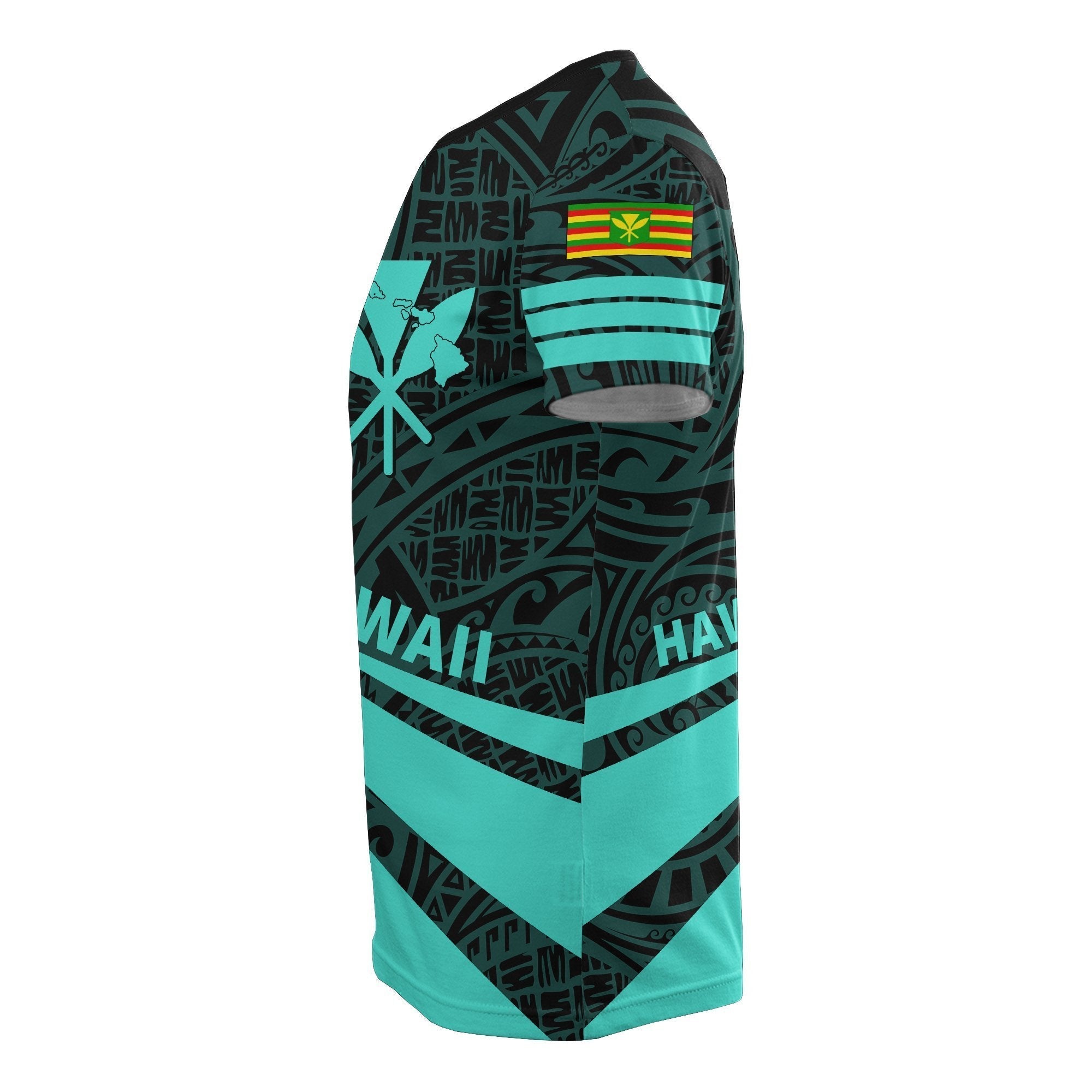 Kanaka Polynesian T shirt Turquoise - Doma Style - Vibe Hoodie Shop