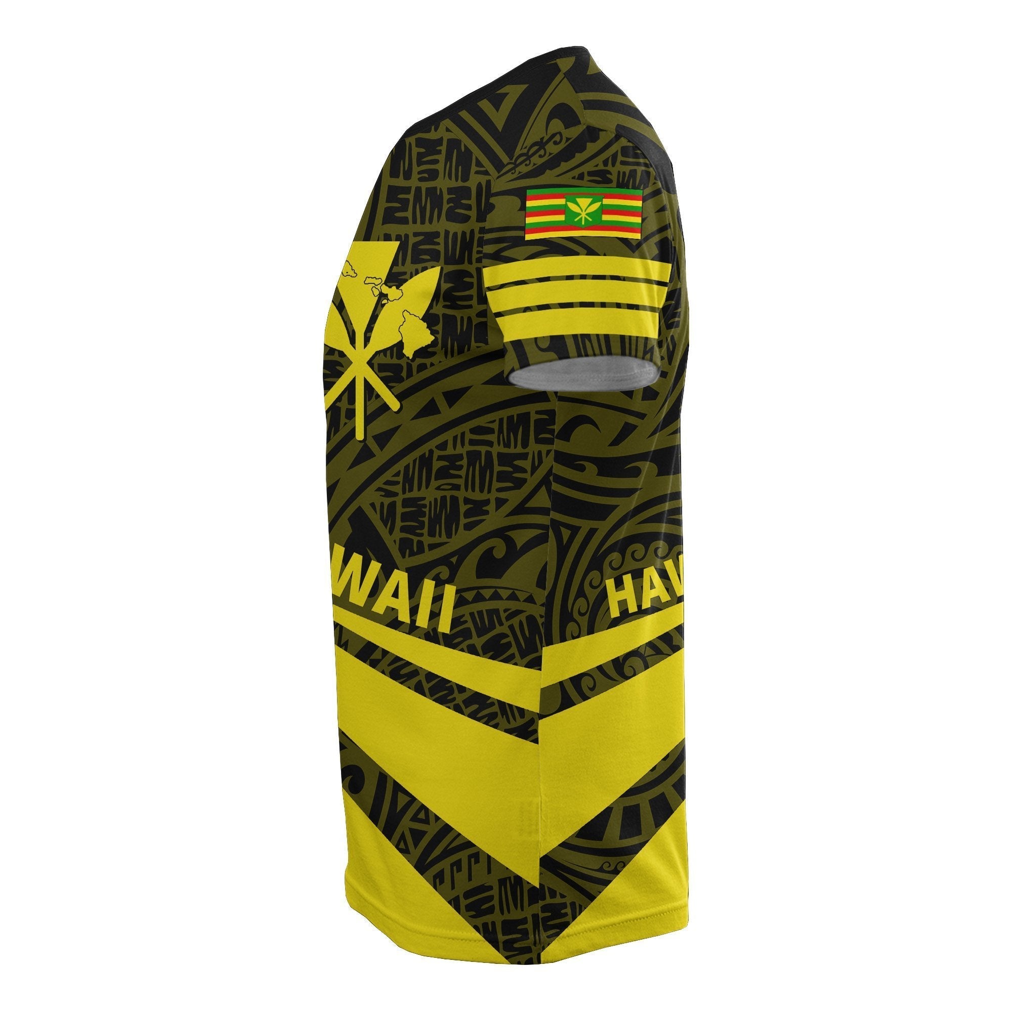 Kanaka Polynesian T shirt Yellow - Doma Style - Vibe Hoodie Shop