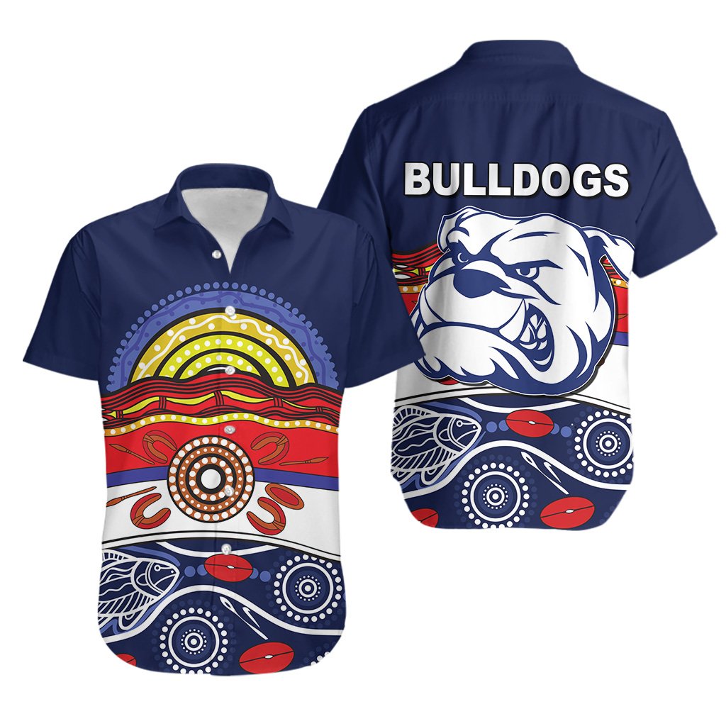 Western Bulldogs Hawaiian Shirt Aboriginal - Vibe Hoodie Shop