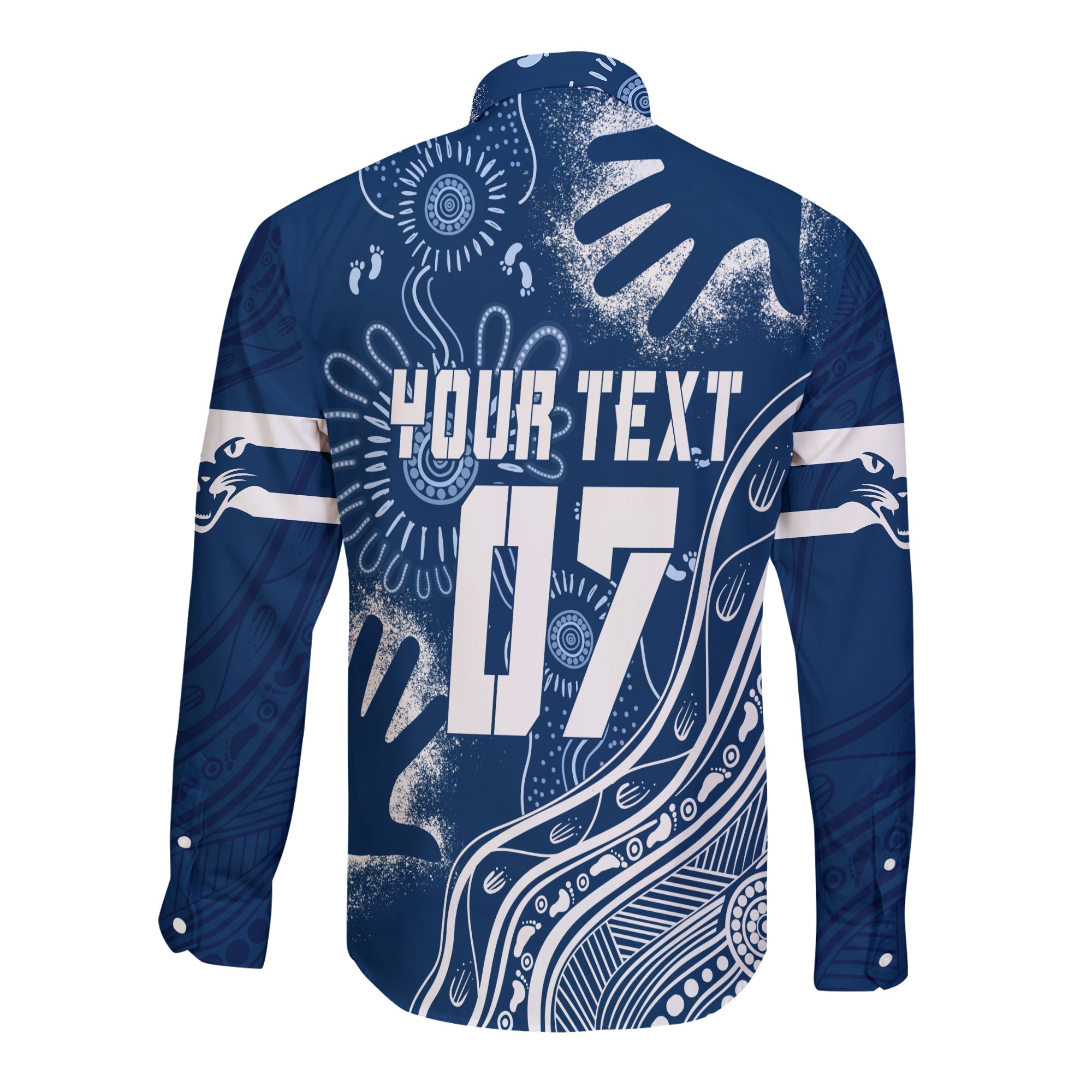 Personalised Geelong Football Aboriginal Hawaiian Shirt GO Cats! - Vibe Hoodie Shop