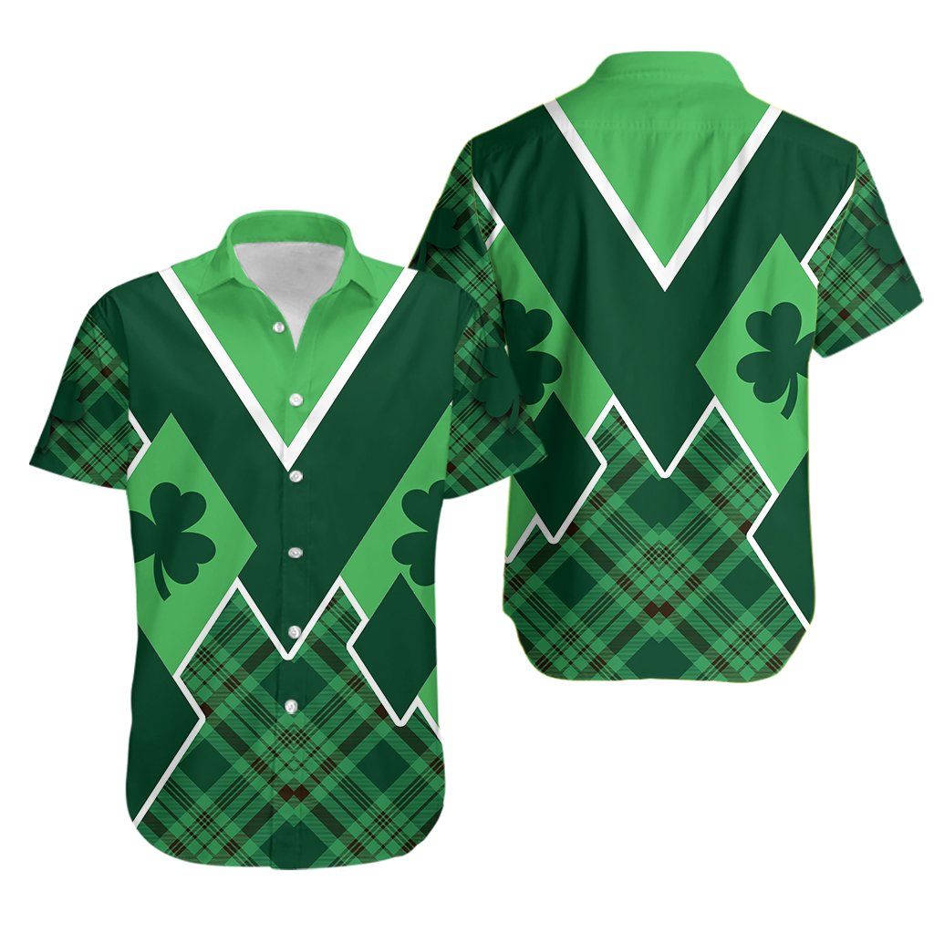 St. Patrick Day Ireland Hawaiian Shirt Shamrock - Vibe Hoodie Shop