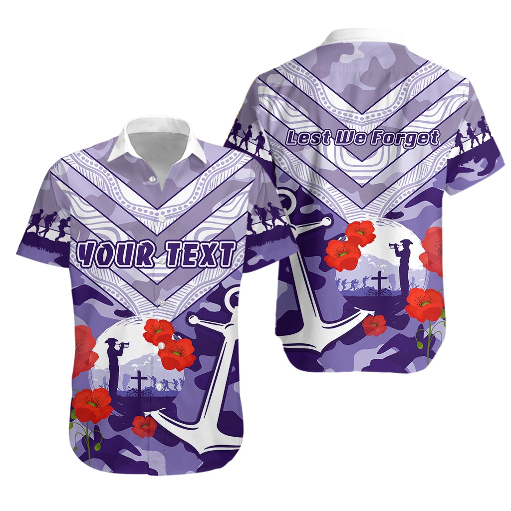 (Custom Personalised) Freo ANZAC Day Hawaiian Shirt Fremantle - Vibe Hoodie Shop