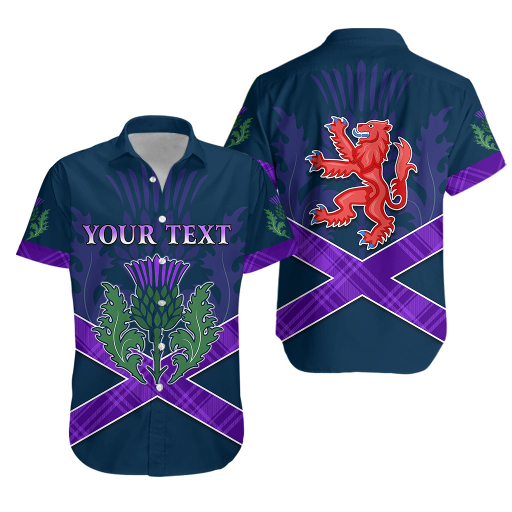 (Custom Personalised) Scotland Rugby 2021 Hawaiian Shirt Thistle Six Nations - Vibe Hoodie Shop