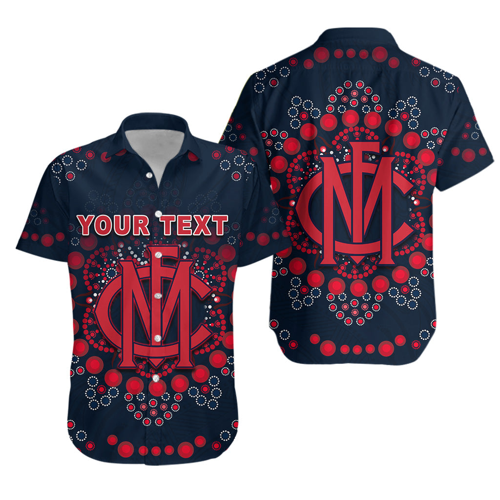 (Custom Personalised) Demons Football Hawaiian Shirt Melbourne Indigenous - Vibe Hoodie Shop