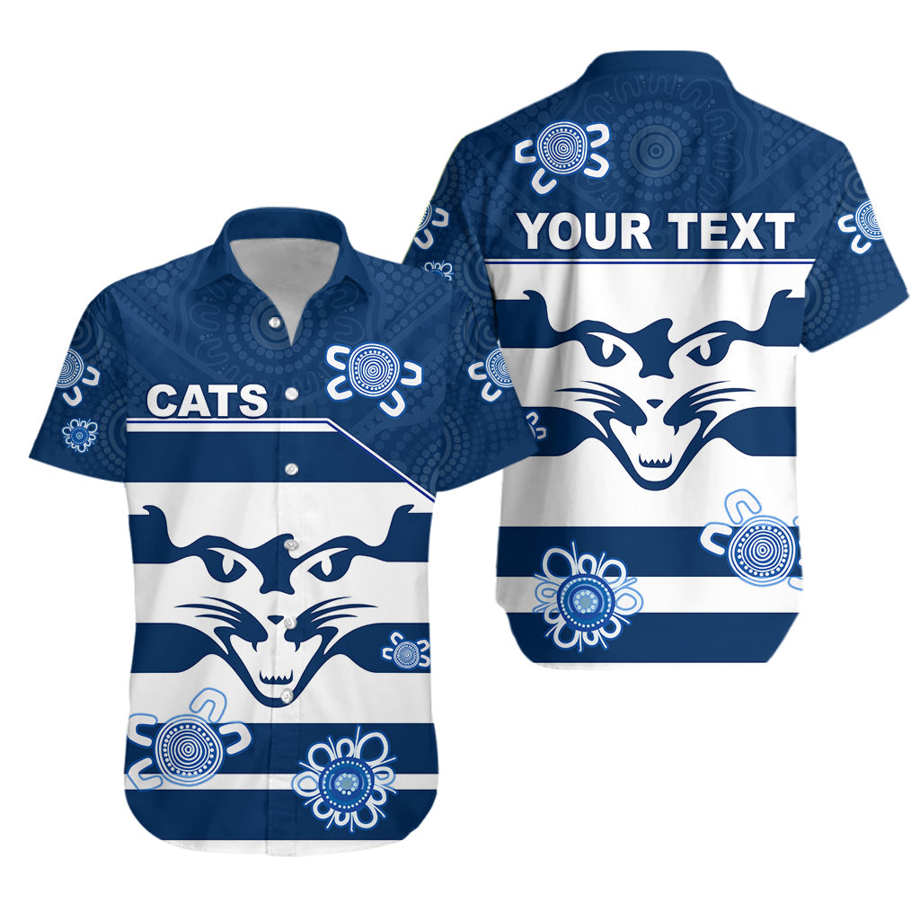 (Custom Personalised) Cats Football Hawaiian Shirt Geelong Indigenous - Vibe Hoodie Shop