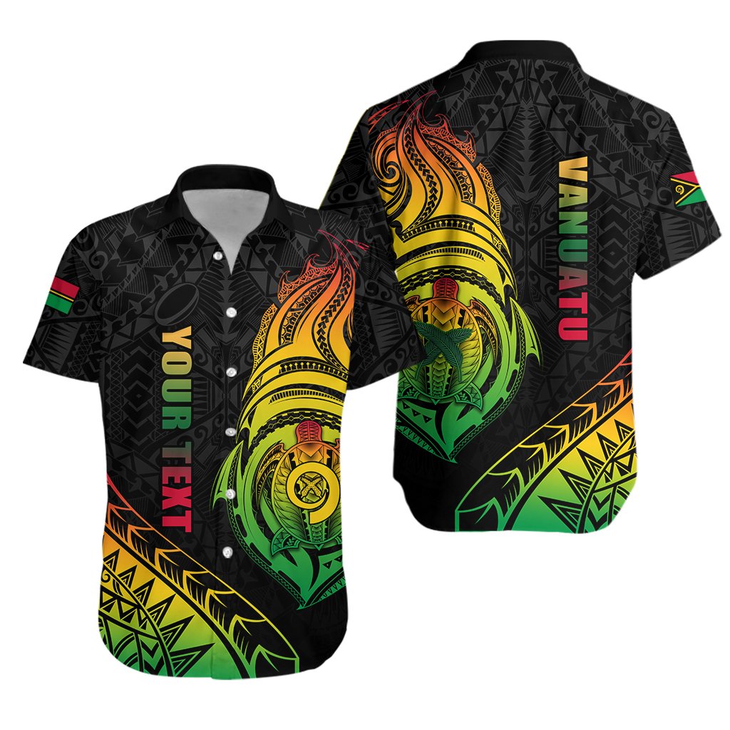 (Custom Personalised) Vanuatu Rugby Hawaiian Shirt Turtle Color - Vibe Hoodie Shop