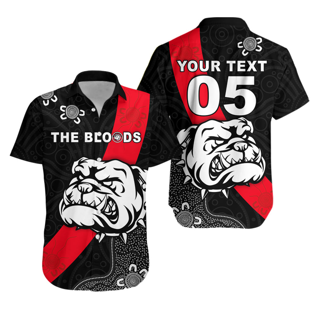 (Custom Personalised) West Football Club Hawaiian Shirt - The Bloods Alice Springs - Custom Text and Number - Vibe Hoodie Shop