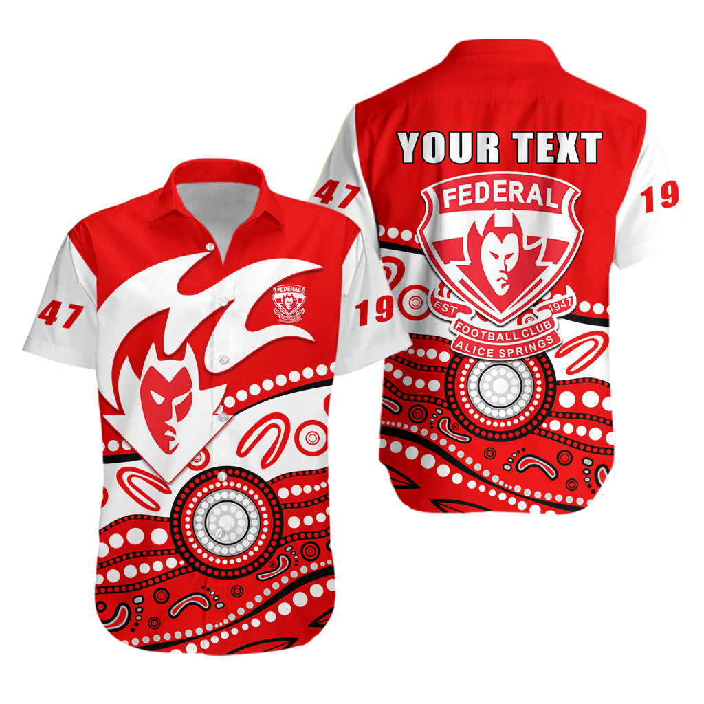 (Custom Personalised) Federal Demons Football Club Hawaiian Shirt Indigenous - Vibe Hoodie Shop