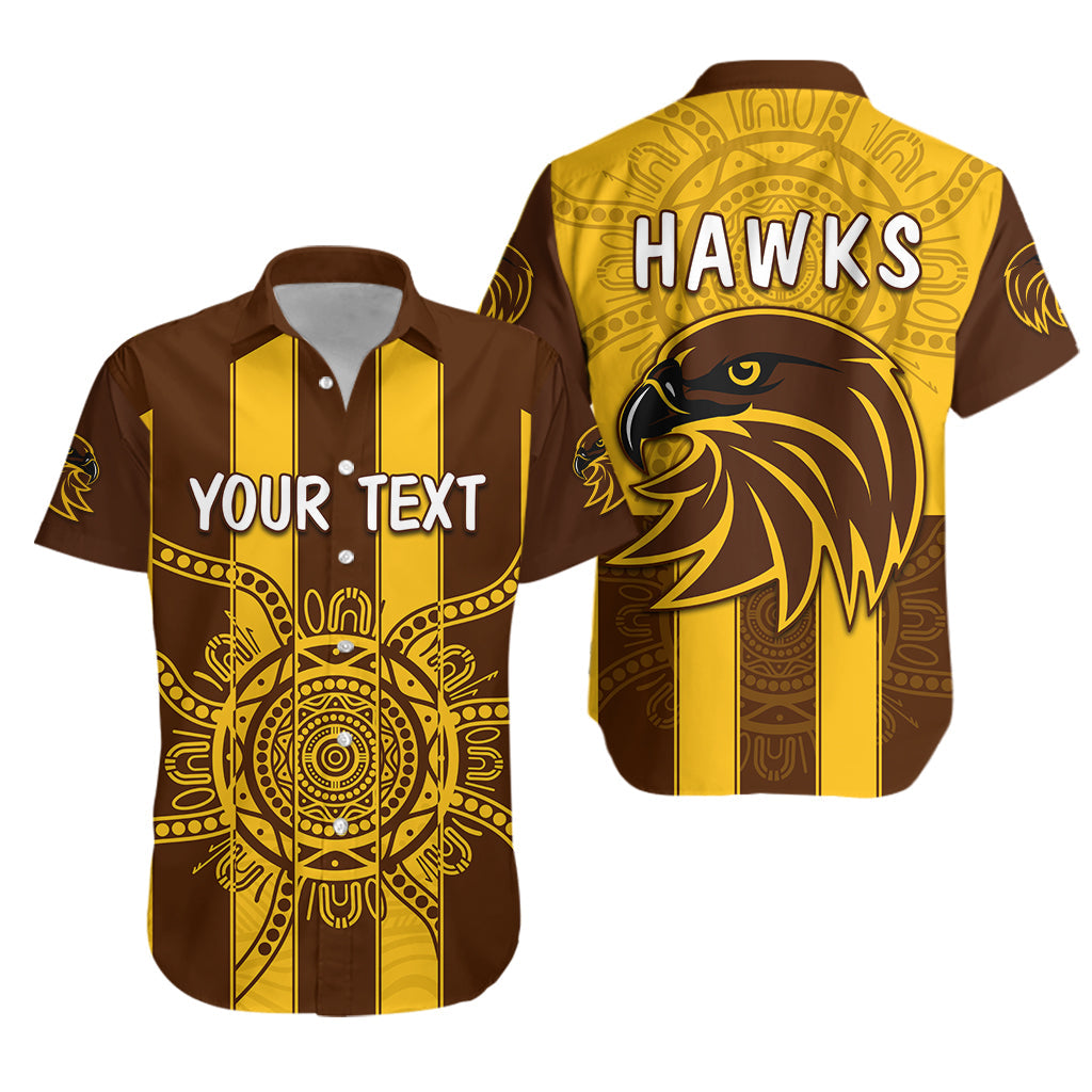 (Custom Personalised) Hawks Indigenous Hawaiian Shirt Hawthorn Football - Vibe Hoodie Shop