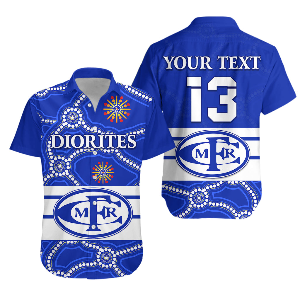 (Custom Personalised) Mines Rovers Football Club Hawaiian Shirt Goldfields Football Indigenous Diorites - Custom Text and Number - Vibe Hoodie Shop