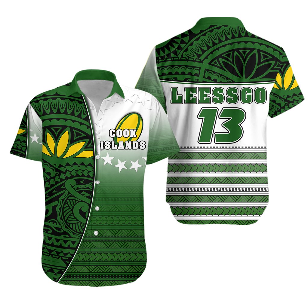 (Leessgo) Cook Islands Rugby Hawaiian Shirt Impressive Version - Vibe Hoodie Shop