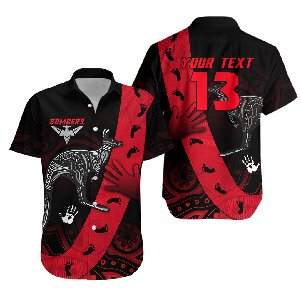 (Custom Personalised) Bombers Indigenous Hawaiian Shirt - Custom Text and Number - Vibe Hoodie Shop