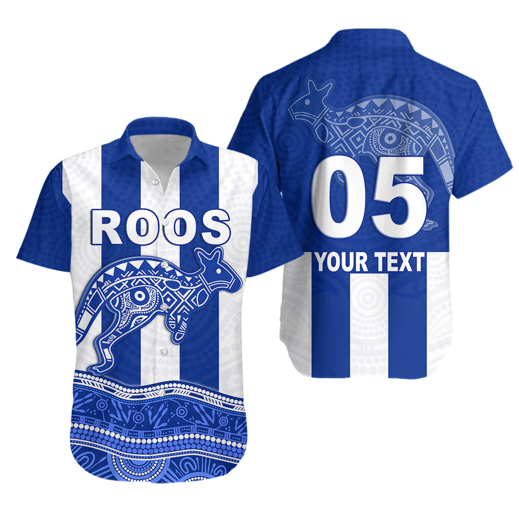 (Custom Personalised) Roos Indigenous Hawaiian Shirt North Melbourne Football - Custom Text and Number - Vibe Hoodie Shop