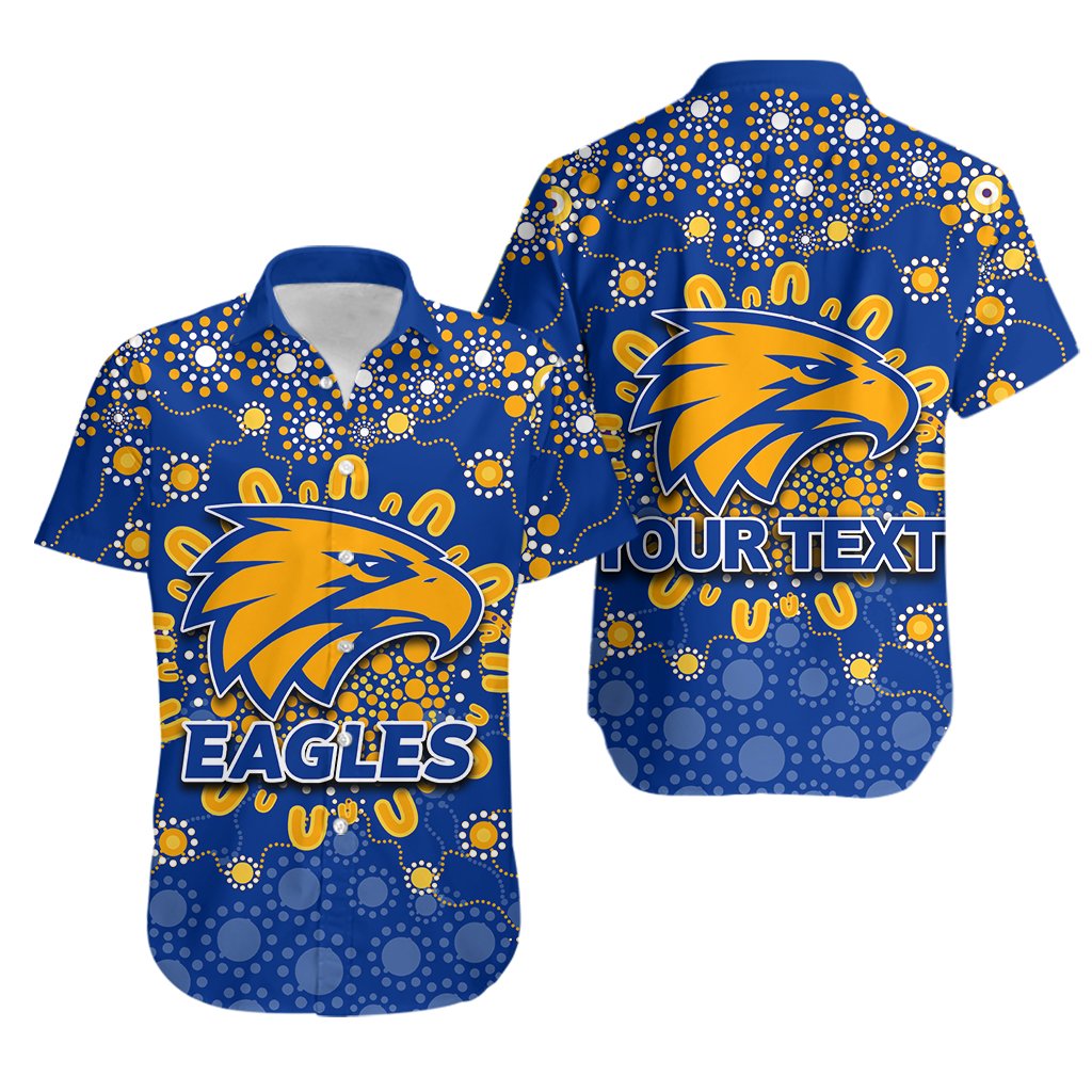 (Custom Personalised) West Coast Eagles Hawaiian Shirt Indigenous Style - Vibe Hoodie Shop