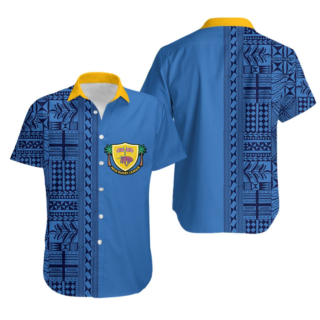 Niue Rugby Hawaiian Shirt Niue Hiapo Patterns No.1 - Vibe Hoodie Shop