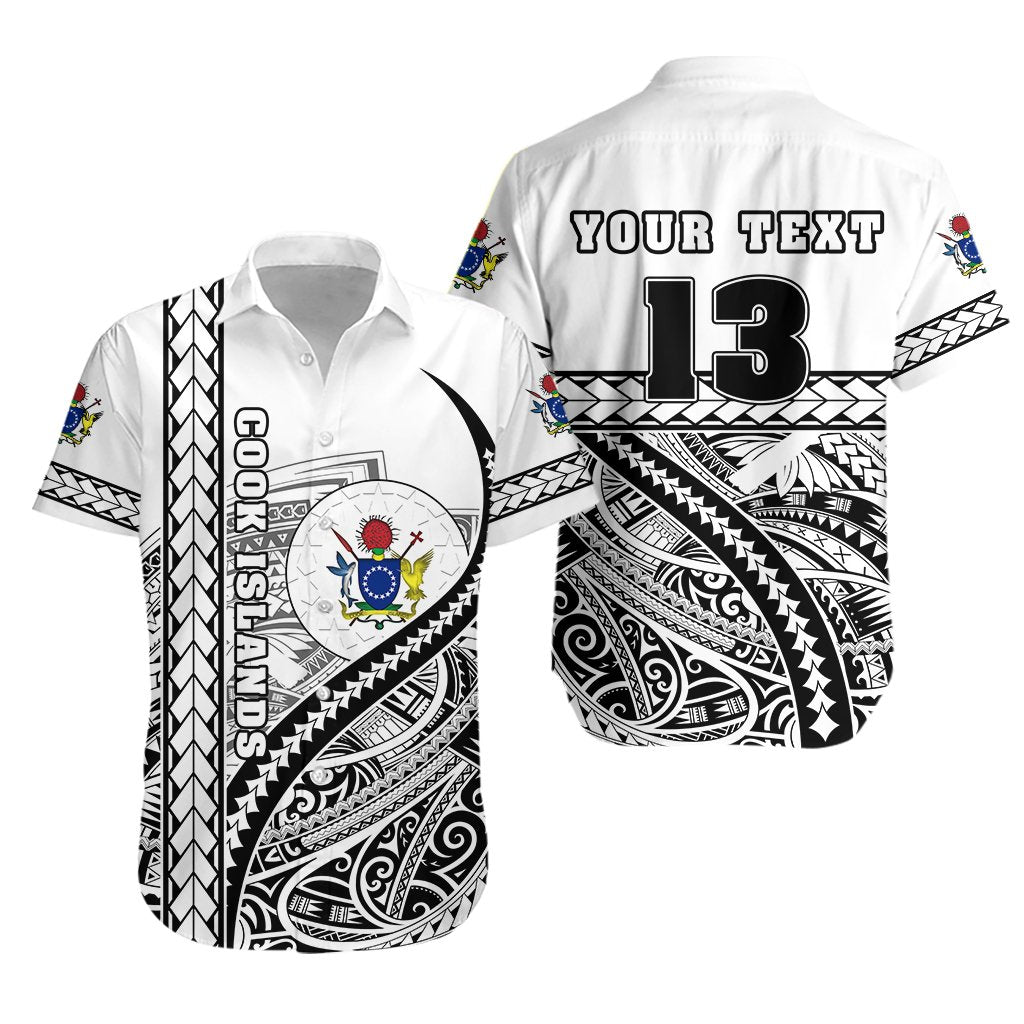 (Custom Personalised) Cook Islands Rugby Hawaiian Shirt Simple - Custom Text and Number - Vibe Hoodie Shop