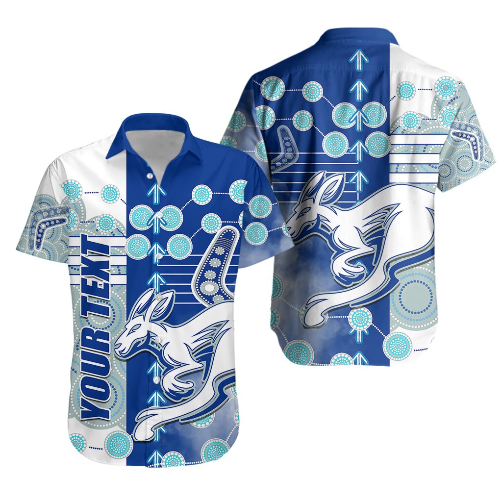 (Custom Personalised) Melbourne Kangaroos Hawaiian Shirt Indigenous North - Roos - Vibe Hoodie Shop