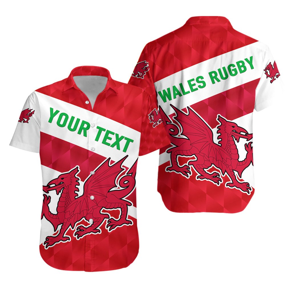 (Custom Personalised) Wales Rugby Hawaiian Shirt Sporty Style - Vibe Hoodie Shop