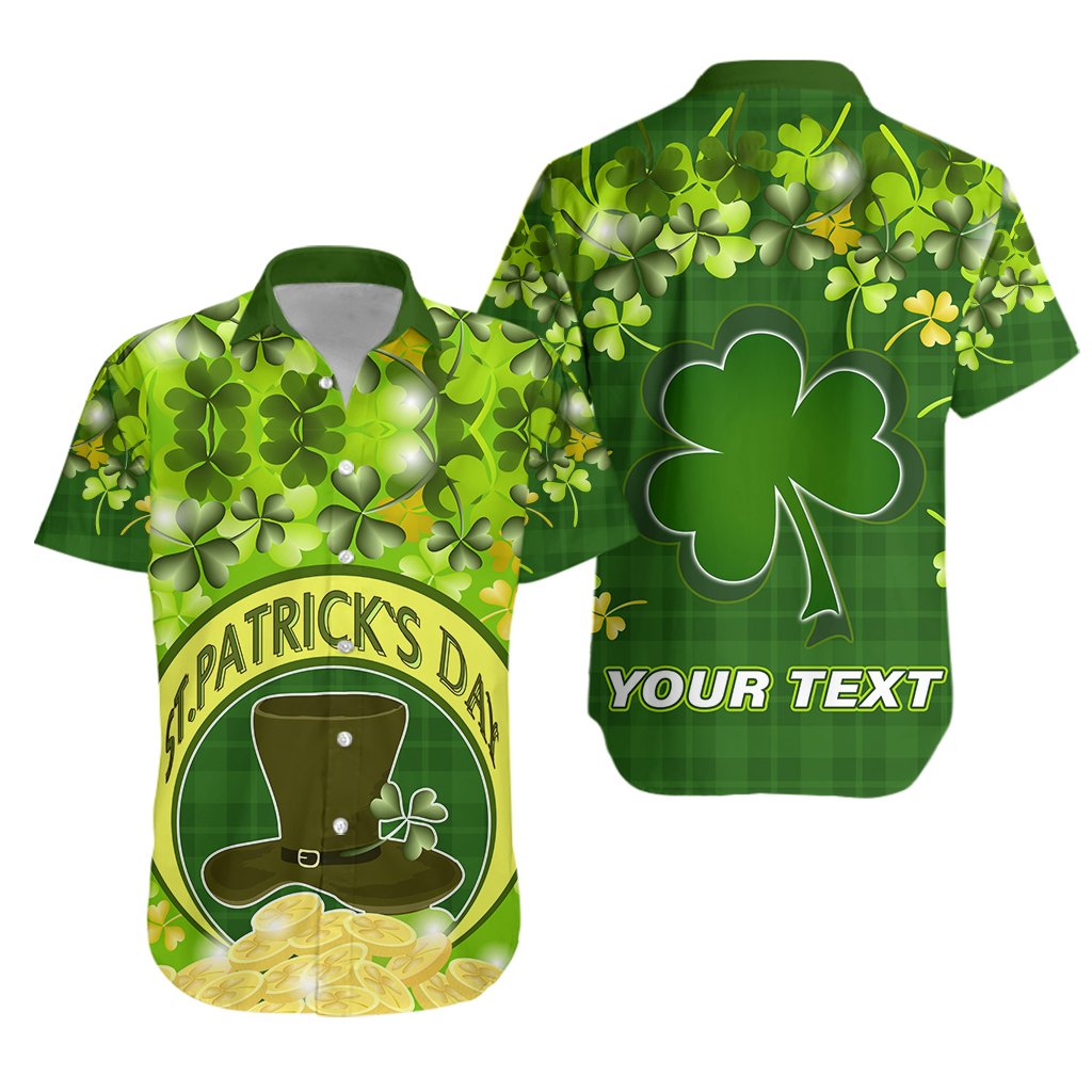 (Custom Personalised) St. Patrick's Day Hawaiian Shirt Shamrock - Vibe Hoodie Shop