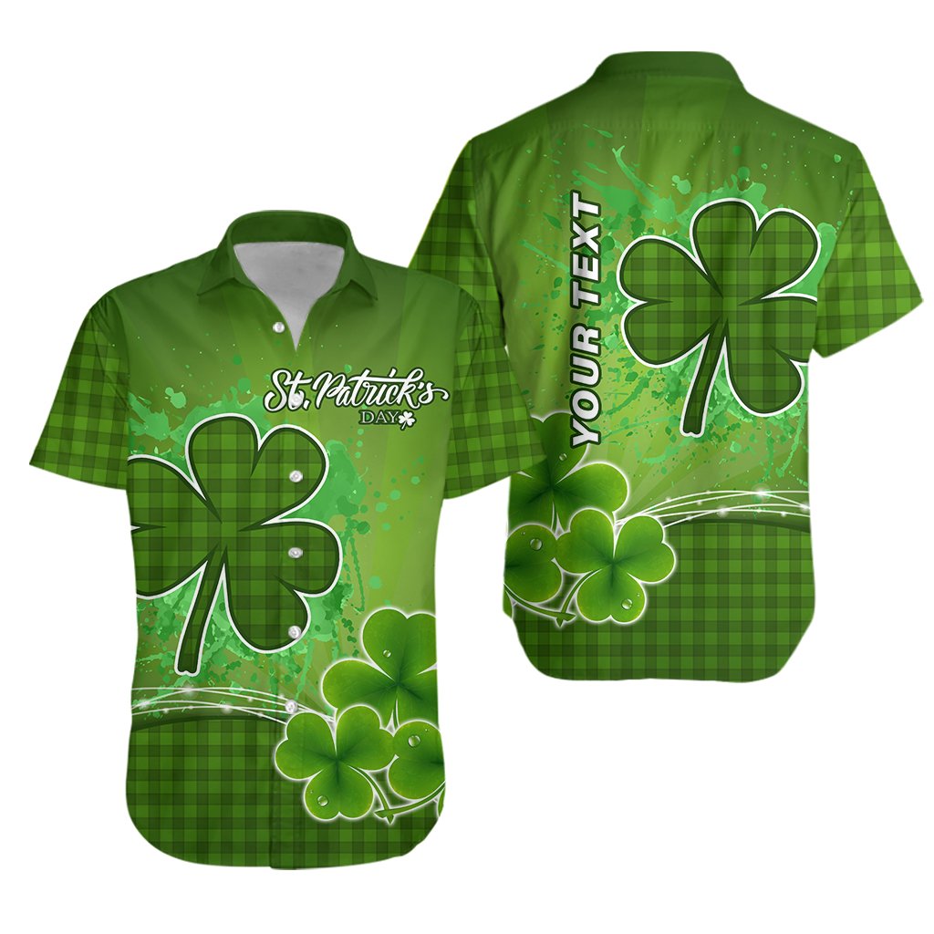 (Custom Personalised) Happy Saint Patrick's Day Hawaiian Shirt Shamrock - Vibe Hoodie Shop