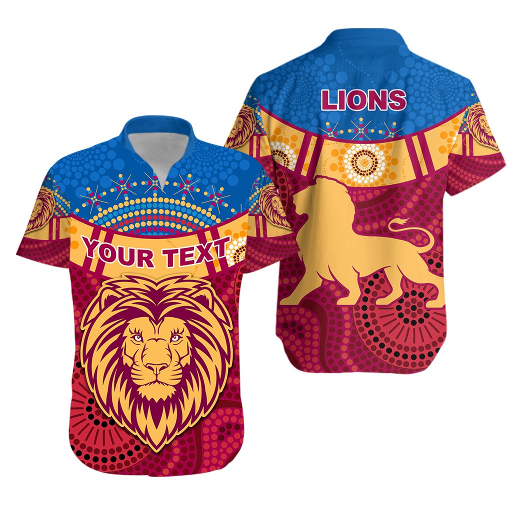 (Custom Personalised) Brisbane Indigenous Hawaiian Shirt Proud Lions - Vibe Hoodie Shop