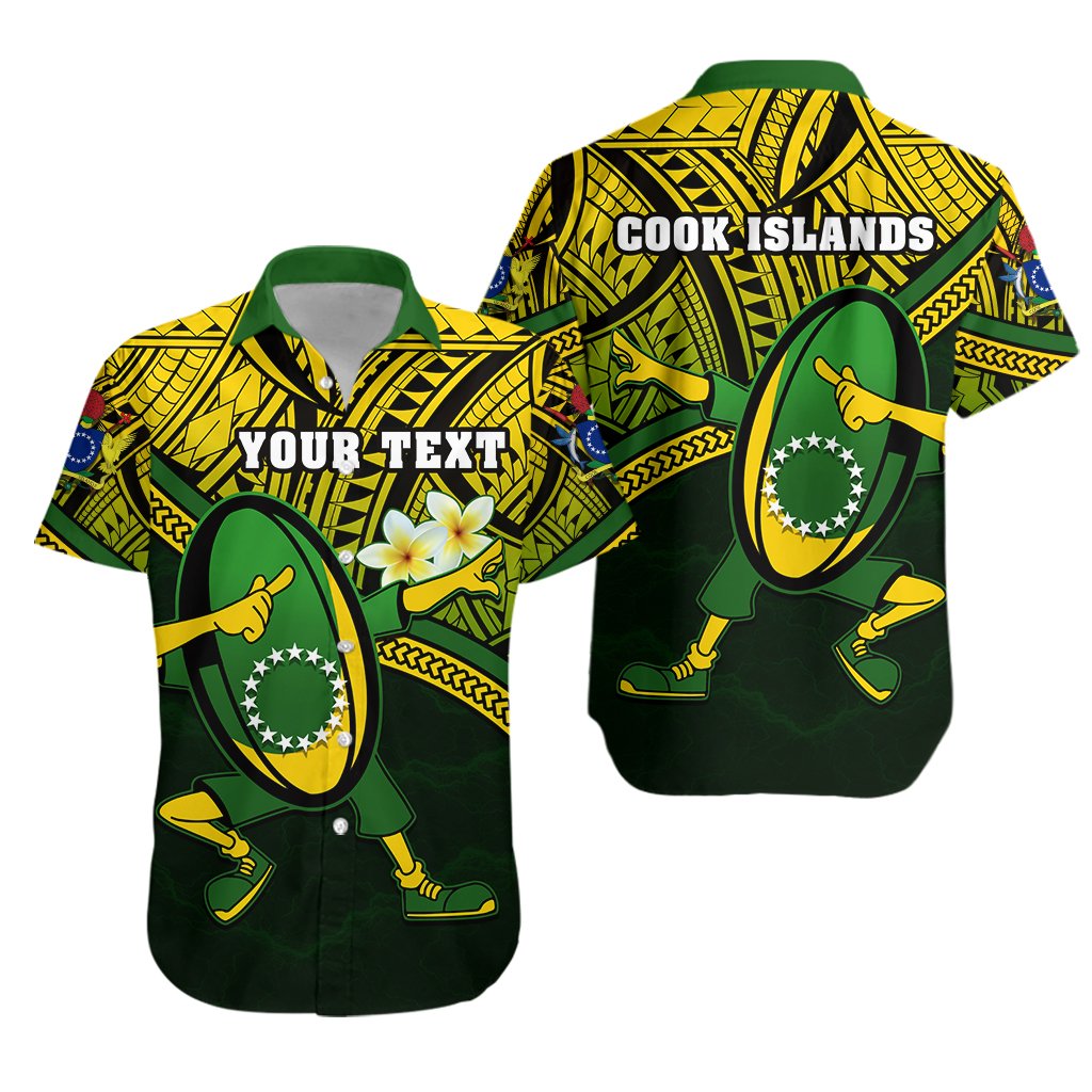 (Custom Personalised) Cook Islands Rugby Hawaiian Shirt Dab Trend Creative - Vibe Hoodie Shop