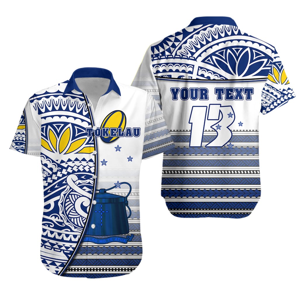 (Custom Personalised) Tokelau Rugby Hawaiian Shirt Special - Custom Text and Number - Vibe Hoodie Shop