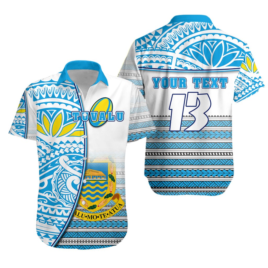 (Custom Personalised) Tuvalu Rugby Hawaiian Shirt Special - Custom Text and Number - Vibe Hoodie Shop