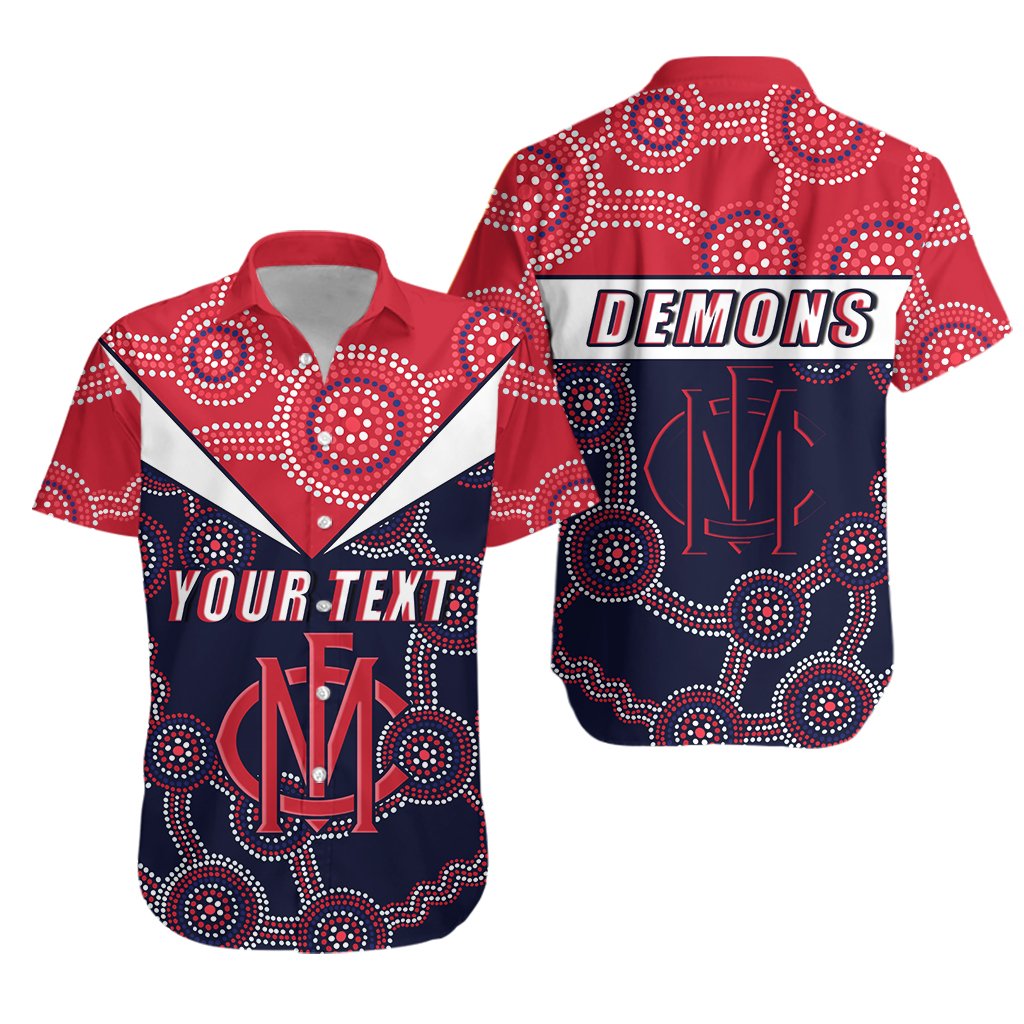 (Custom Personalised) Demons Indigenous Hawaiian Shirt Melbourne Fancy - Vibe Hoodie Shop