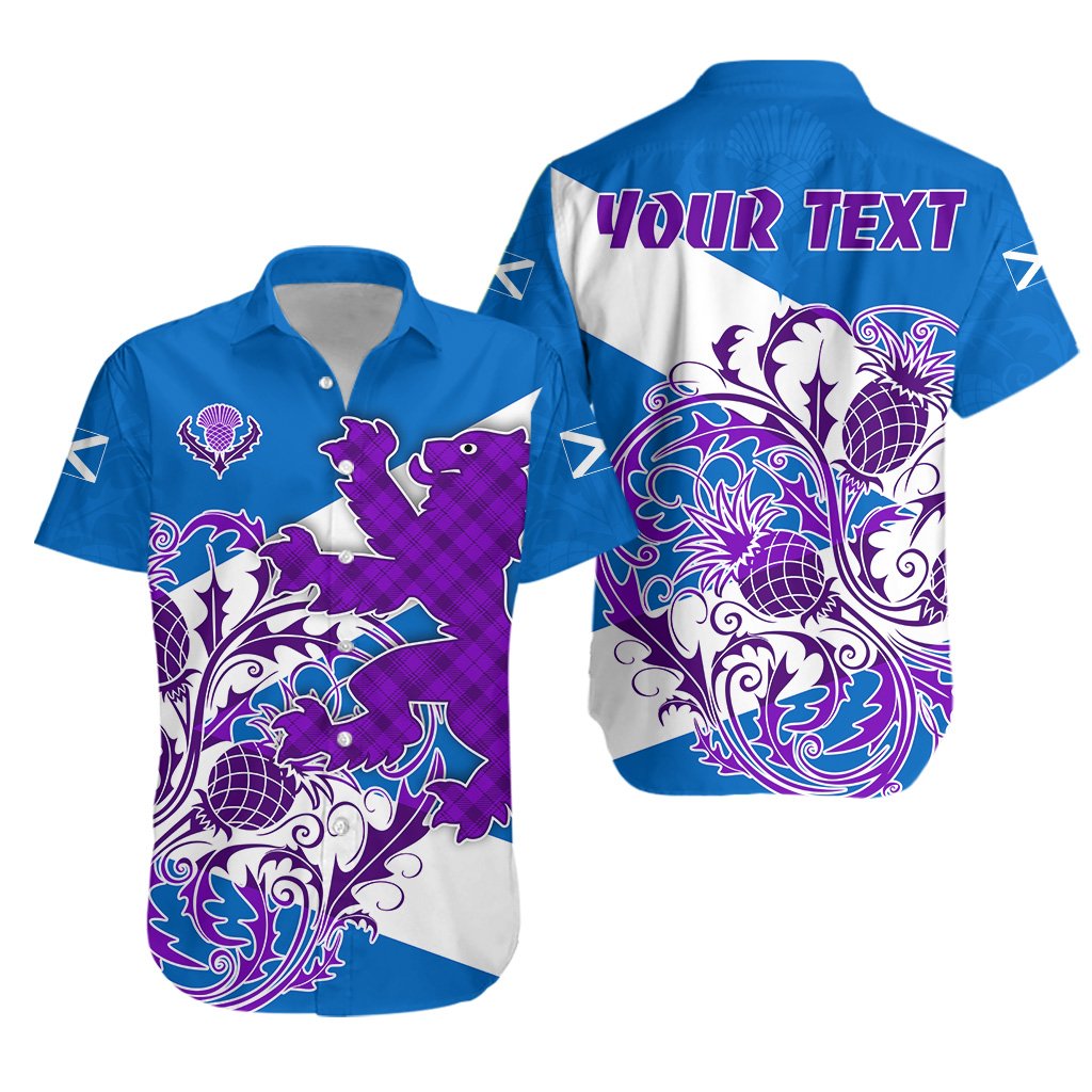 (Custom Personalised) Scotland Rugby Hawaiian Shirt Thistle Of Scottish - Vibe Hoodie Shop