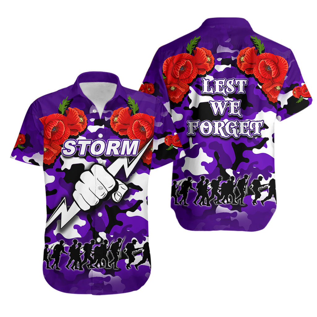 ANZAC Day Hawaiian Shirt Storm Army Style - Vibe Hoodie Shop