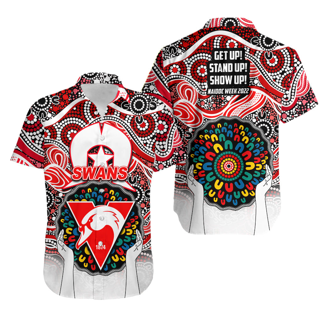 Swans Australian Football Hawaiian Shirt NAIDOC Week 2022 - Vibe Hoodie Shop