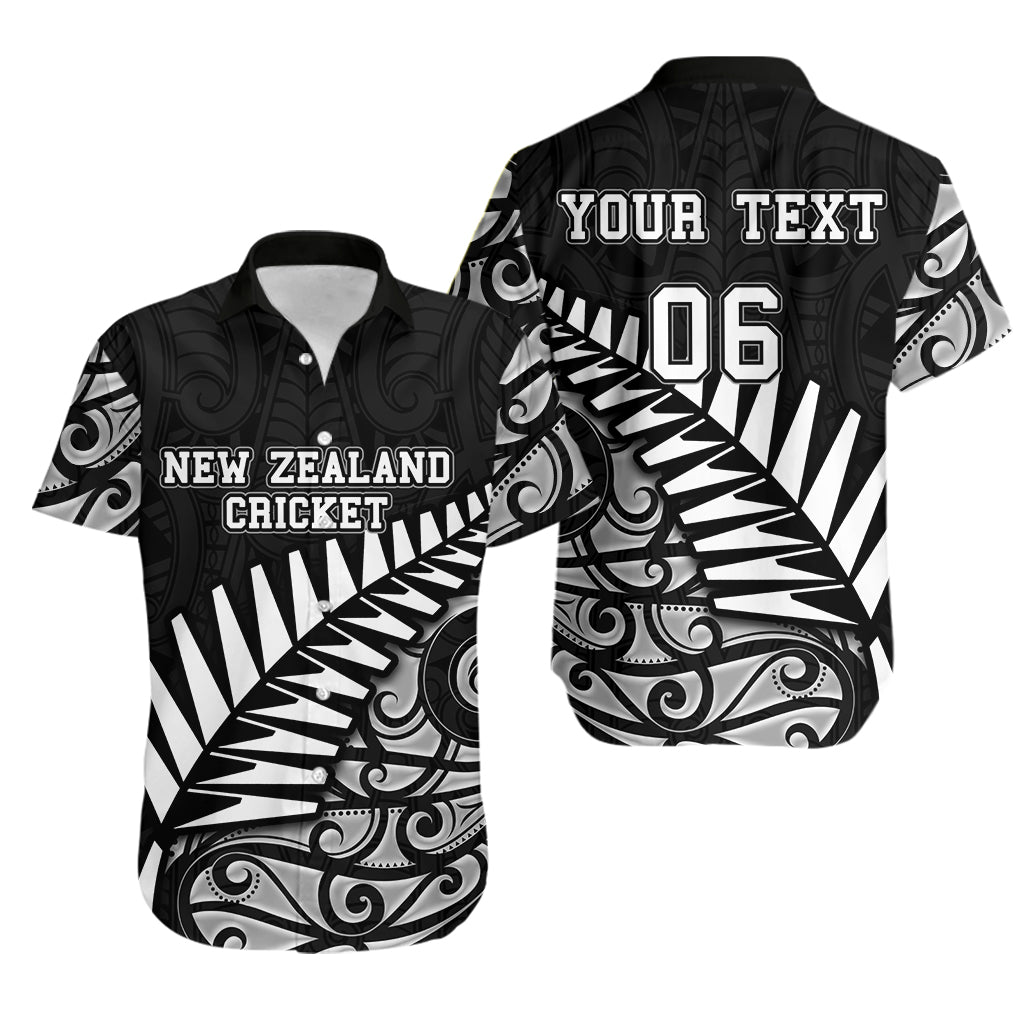 (Custom Personalised And Number) New Zealand National Cricket Team Hawaiian Shirt Maori Patterns - Vibe Hoodie Shop