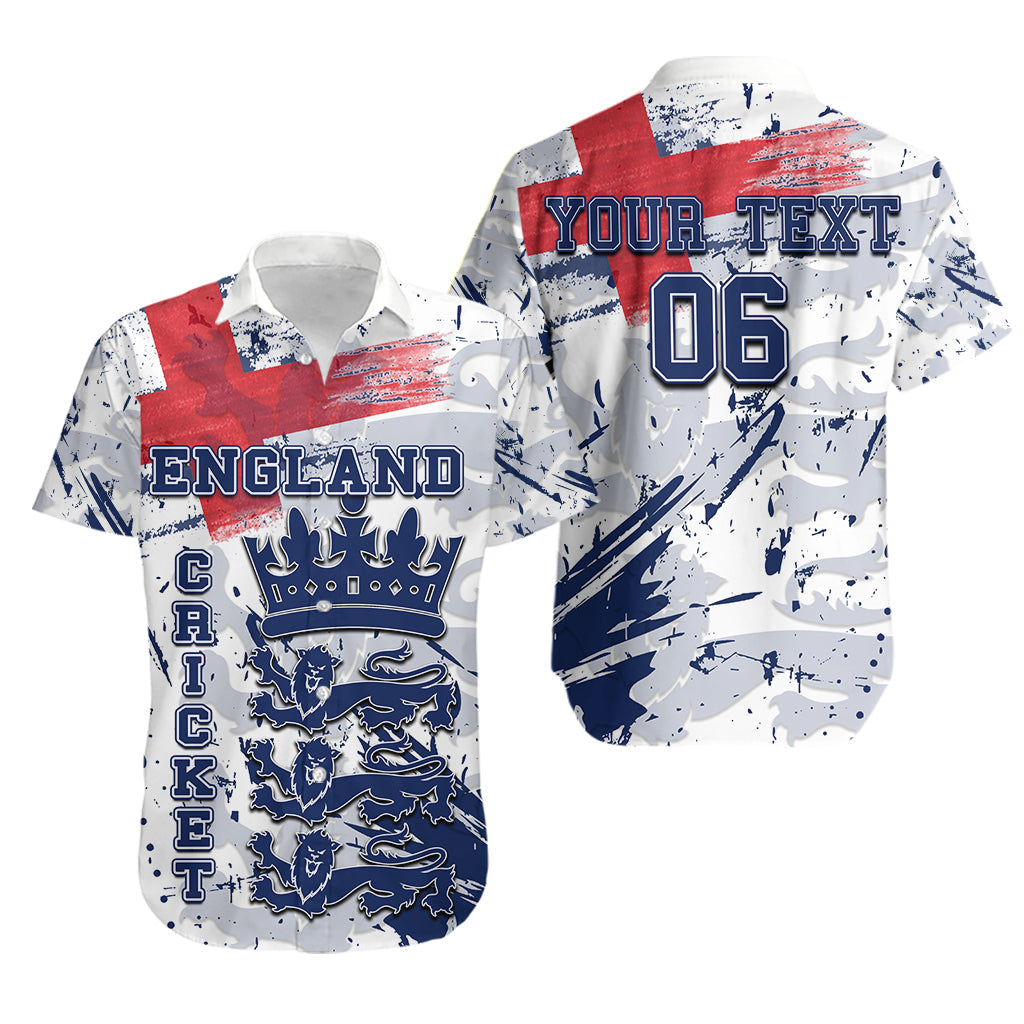 (Custom Personalised And Number) England Cricket Team Hawaiian Shirt - Vibe Hoodie Shop