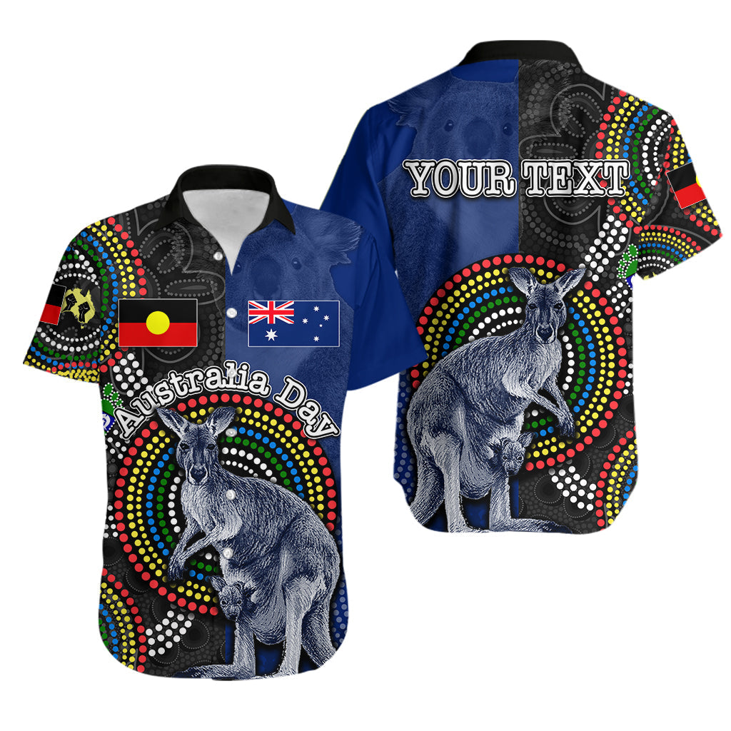 (Custom Personalised) Australia Day Hawaiian Shirt Mix Aboriginal - Vibe Hoodie Shop