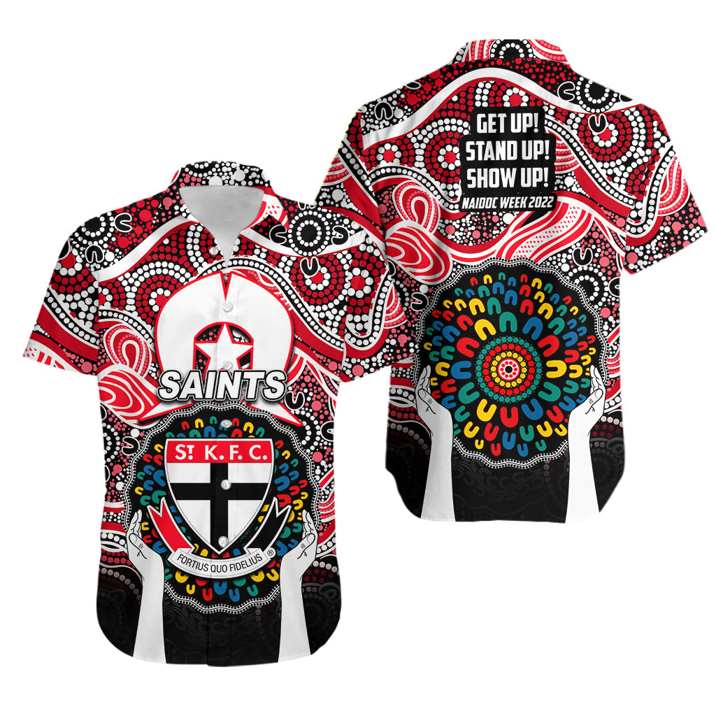 Saints Australian Football Hawaiian Shirt NAIDOC Week 2022 - Vibe Hoodie Shop