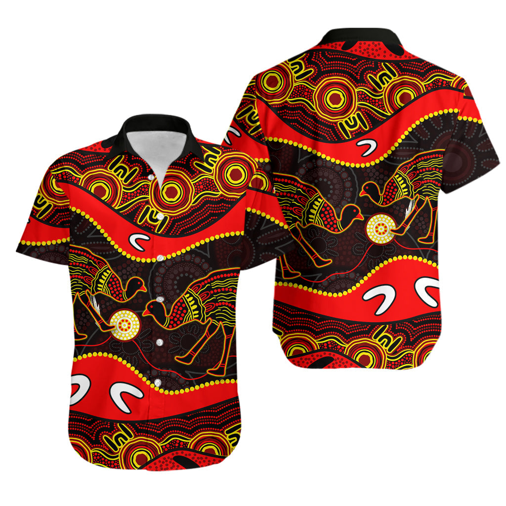 Emu Aboriginal Hawaiian shirt Style No.2 - Vibe Hoodie Shop