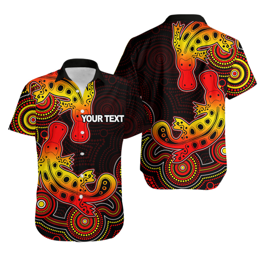 (Custom Personalised) Aboriginal Platypus Hawaiian Shirt Dot Patterns Style No.2 - Vibe Hoodie Shop